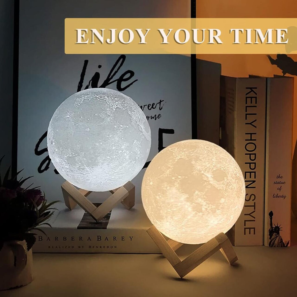 Lámpara Luna 3D — 16 Colores con Mando