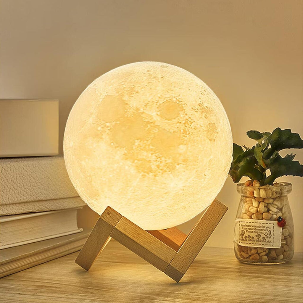 Lámpara Luna 3D — 16 Colores con Mando