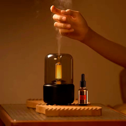 Difusor de Aromas con Luz Ambiental — Humidificador